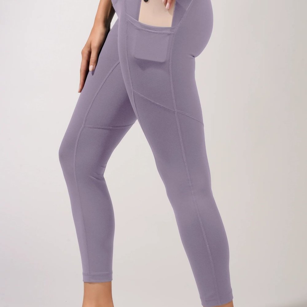 YOGALICIOUS "LUX" HIGH WAIST ANKLE LEGGING WITH SIDE POCKETS, size M, RN 144527